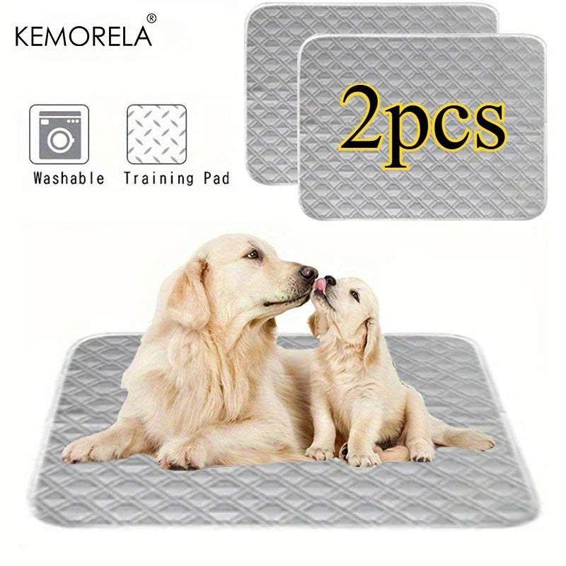 Paños lavables y reutilizables de 2 piezas para orina de gato y perro, almohadillas de entrenamiento para mascotas grandes y pequeñas, para todas las estaciones, varios tamaños disponibles