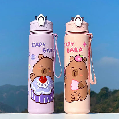 Capybara Straw Cup | Large 1000ml Sports Water Bottle