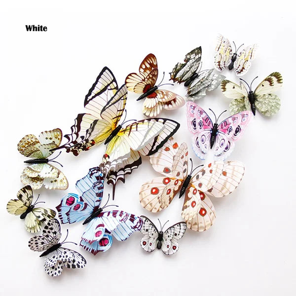 3D Butterfly Wall Stickers | 12/24pcs Magnetic Decor for Refrigerator and Walls