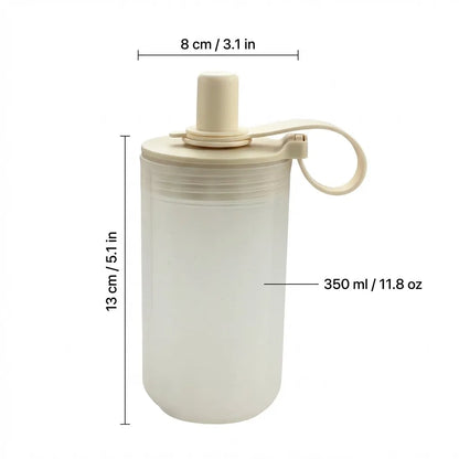 Clear Plastic Reusable Travel Mug | Leak-Proof Cup with Straw and Handle