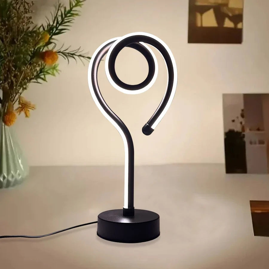 LED Water Ripple Nightlight USB Rechargeable RGB Table Lamp with Remote Control