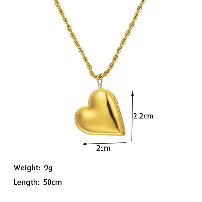 316L Stainless Steel Heart Necklace with Delicate Chain | Hypoallergenic Jewelry Gift for Women