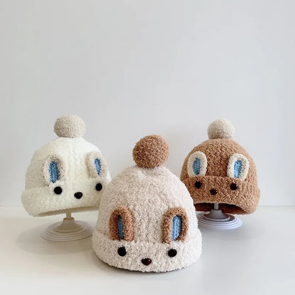 Little Bear Baby Knit Hat | Windproof Winter Cap with Ear Protection for Boys and Girls