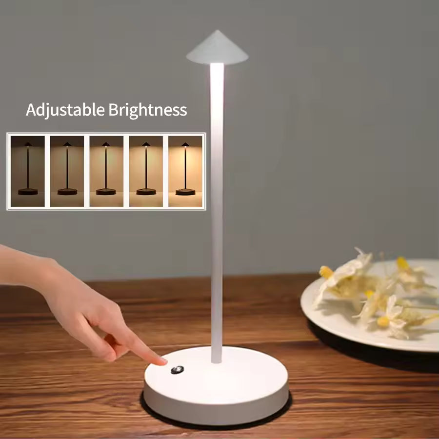 Lampe de table LED sans fil avec variateur tactile | Éclairage d'ambiance sans fil