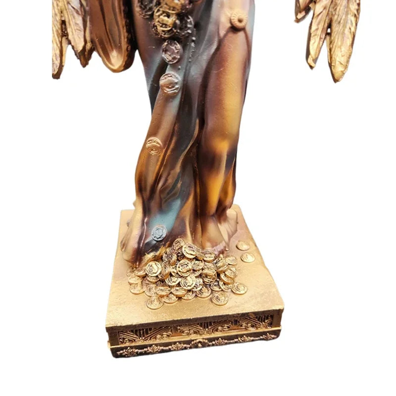 Nouvelle Déesse Grecque de la Richesse Résine Artisanale Statue Cadeau Caisse Bureau Décoration Ornement Accessoires de Décoration Intérieure