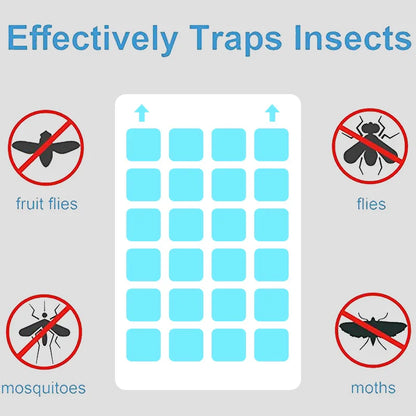 10 Pcs Sticky Mosquito Board Replacement Glue Cards for Mosquito Lamp | Indoor Trap Adhesive Plates 110x70mm