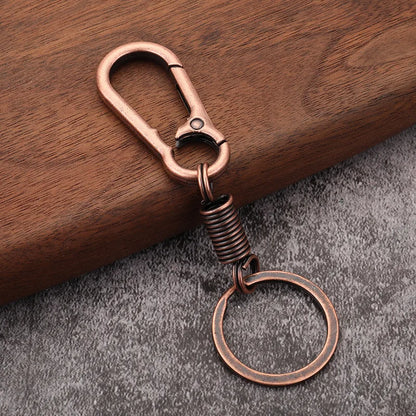 Vintage Brass Keychain Lanyard Snap Hook | Manual Rotate Carabiner Clip