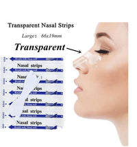 Transparent Nasal Strips 50 Pack | Anti-Snoring Nose Strips for Better Breathing