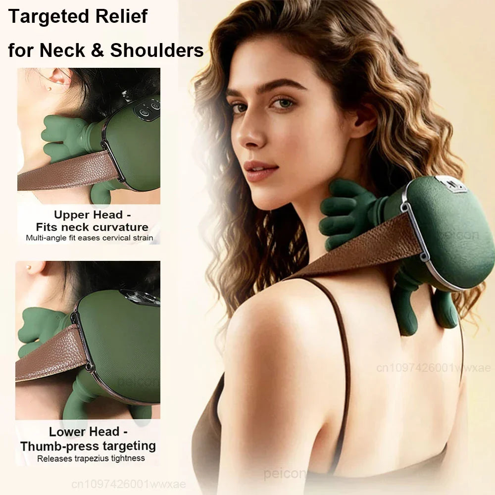 4D Kneading Neck Shoulder Massager Portable Deep Tissue Massage Tool