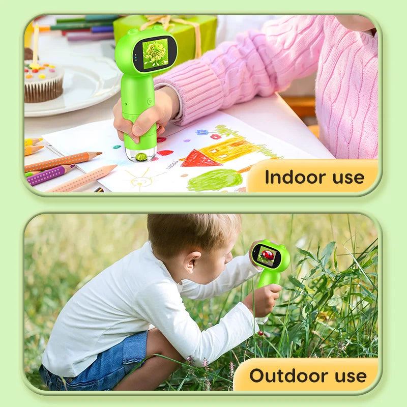 Microscopio digital para niños 1000X Microscopio de mano con luces LED USB