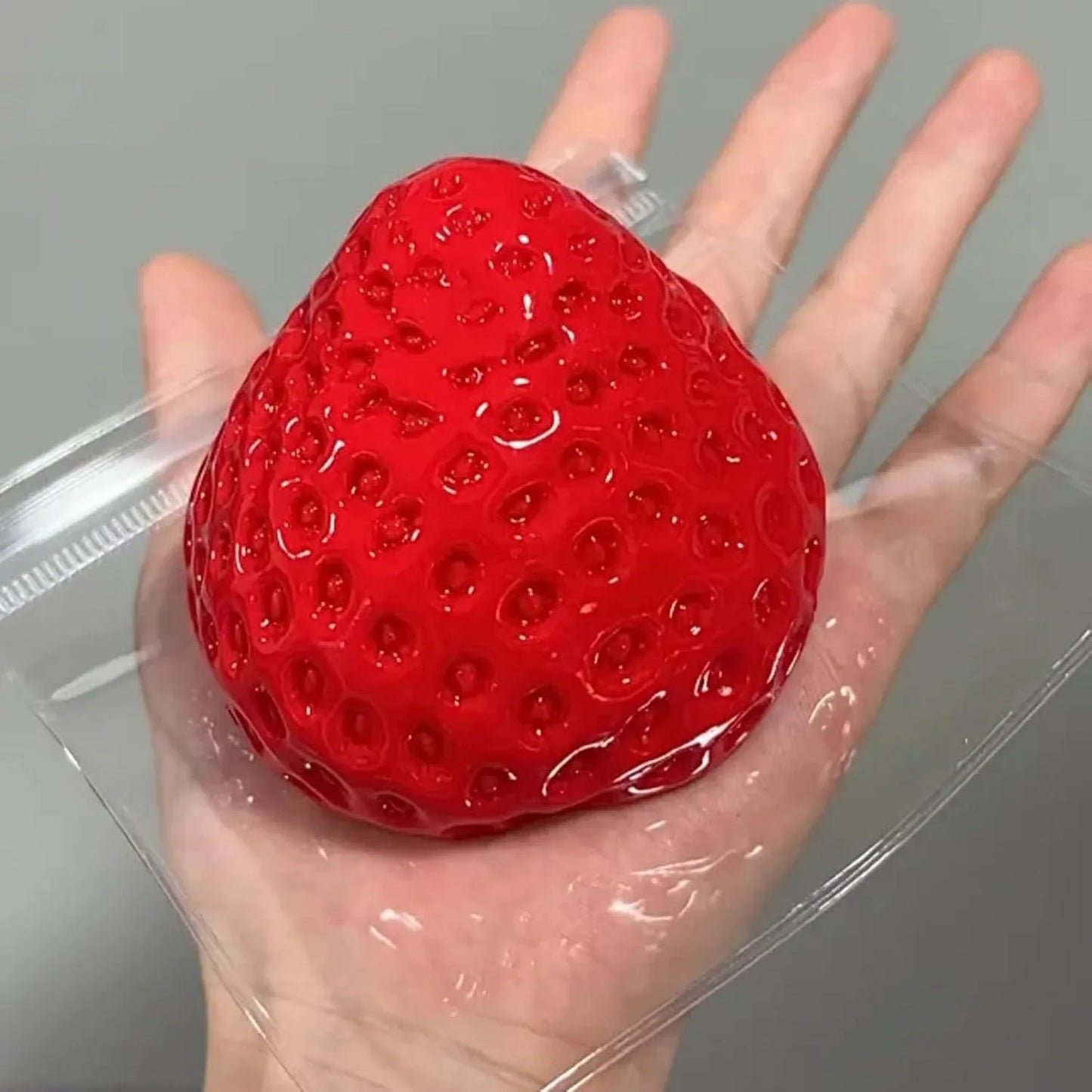 Strawberry Squishy Stress Toy – Soft TPR Squeeze Fidget