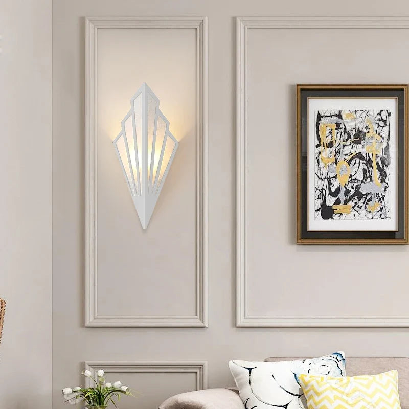 Nordic LED Iron Wall Lamp Modern Bedside Wall Light Living Room Bedroom Decor