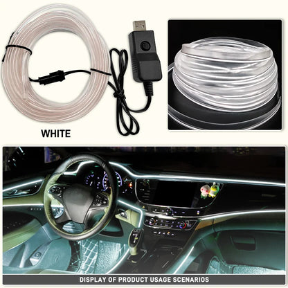 Car Interior EL Wire Neon Strips | Flexible LED Atmosphere Lamp