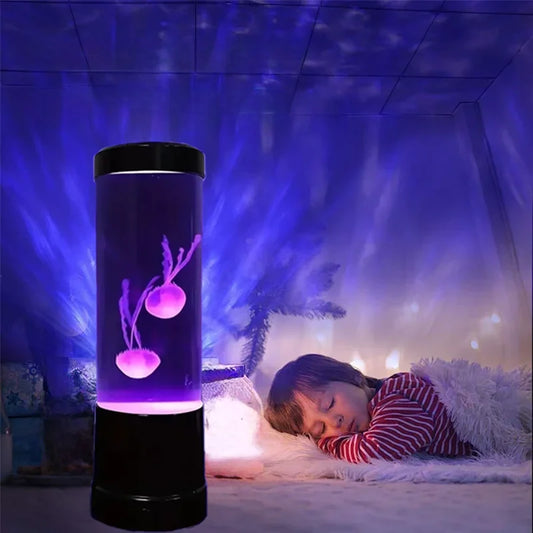 Lampe LED Méduse – Veilleuse d'Aquarium à Changement de Couleur Télécommandée Décoration Maison