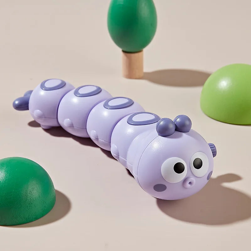 Cartoon Clockwork Caterpillar Crawling Toy | Parent-Child Interactive Wind Up Toy for Kids