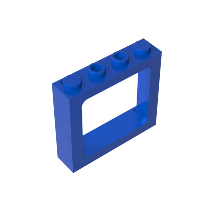 Gobricks Window 1 x 4 x 3 Train with Shutter Holes and Solid Studs on Ends | Compatible Building Block