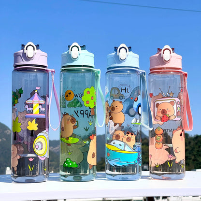Kapibala Straw Cup | Large Capacity 800ml Sports Water Bottle