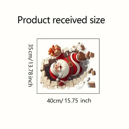 Santa Claus Wall Decal | Self-Adhesive Christmas Vinyl Sticker