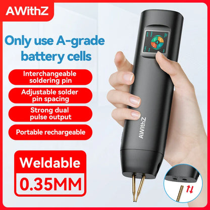 AWithZ Portable Handheld Spot Welder DIY 90 Gears Adjustable for 18650 Battery