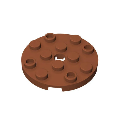 Gobricks GDS-841 Round Plate 4x4 with Hole | Compatible Building Block for DIY Creations