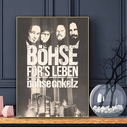B-Bohse O-Onkelz Rock Poster HD Sticky Wall Art Printing Waterproof Home Living Bed Room Bar Aesthetic Decor