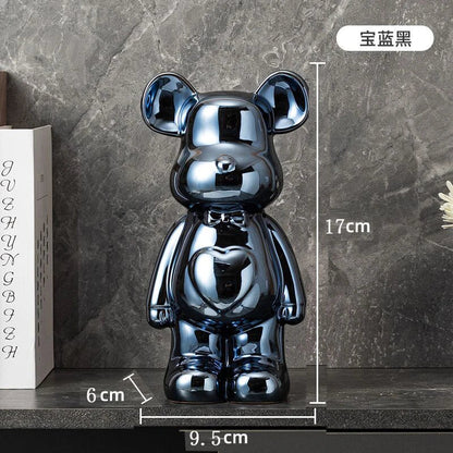 Love Bear Decoration Ceramic Crafts Wine Cabinet European Style The Little  Cartoon  Statue Kawaii Cartoon Figure Office Book Shelf Ornament Home Decorations 400% Bears Figurines