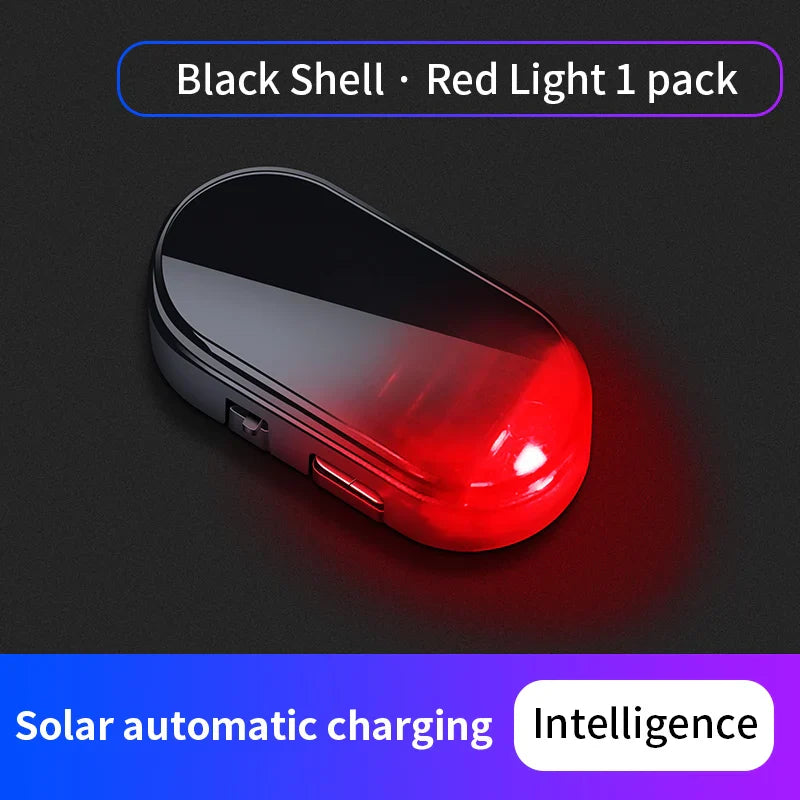 Solar Powered Car Warning Flashing Light | Interior LED Decorative Light
