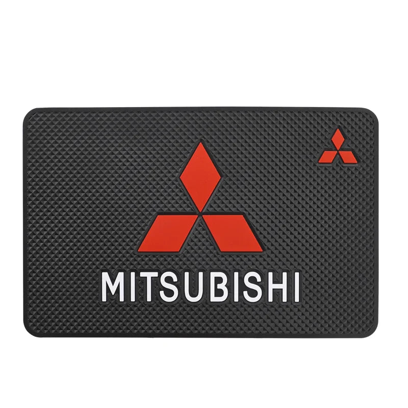 PVC Car Emblem Non-Slip Mat Dashboard Pad | Mitsubishi L200 ASX Pajero