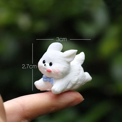 5-10pc Figurines Miniatures Cute Dog Micro Landscape Ornaments For Home Decorations Kawaii Puppy Car Desk Decor Room Accessories
