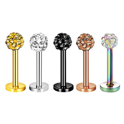 5pcs Mixed Heart Tragus Stud Earring Set | Cartilage Helix Lip Piercing Jewelry