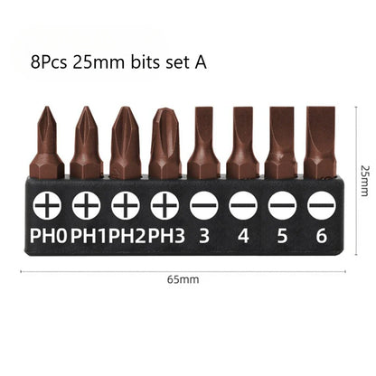 1/4 Screwdriver Bits Set 25mm 50mm S2 Alloy Steel | Professional DIY Hand Tool Kit