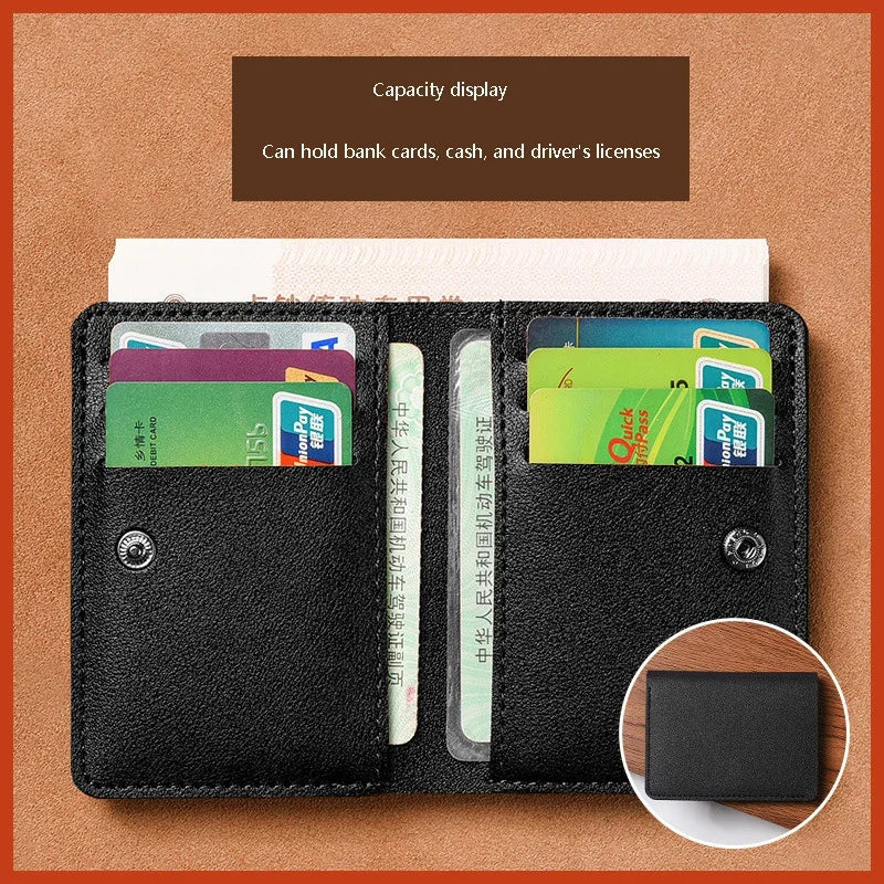 Compact Leather Card Wallet for Men and Women | Minimalist Everyday Carry
