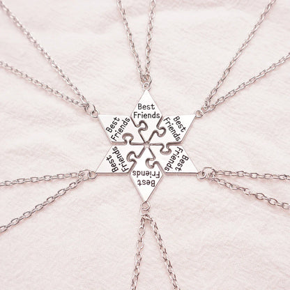 6 Pcs/Set Best Friend Pendant Necklace Set | Friendship Jewelry Gift