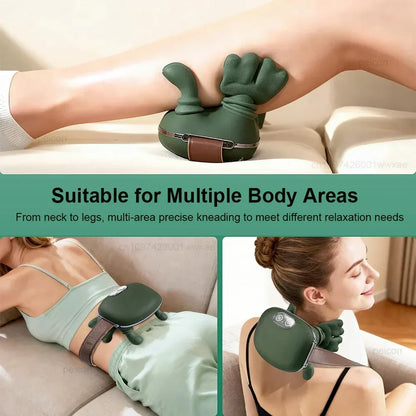 4D Kneading Neck Shoulder Massager Portable Deep Tissue Massage Tool