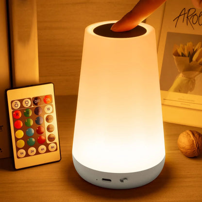 RGB Color Changing Night Light Touch Dimmable USB Rechargeable Lamp for Bedside