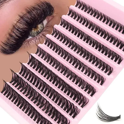 Cluster Eyelashes 200 Pcs DIY Natural Look Wispy Lashes | 9-16mm 40D Curly