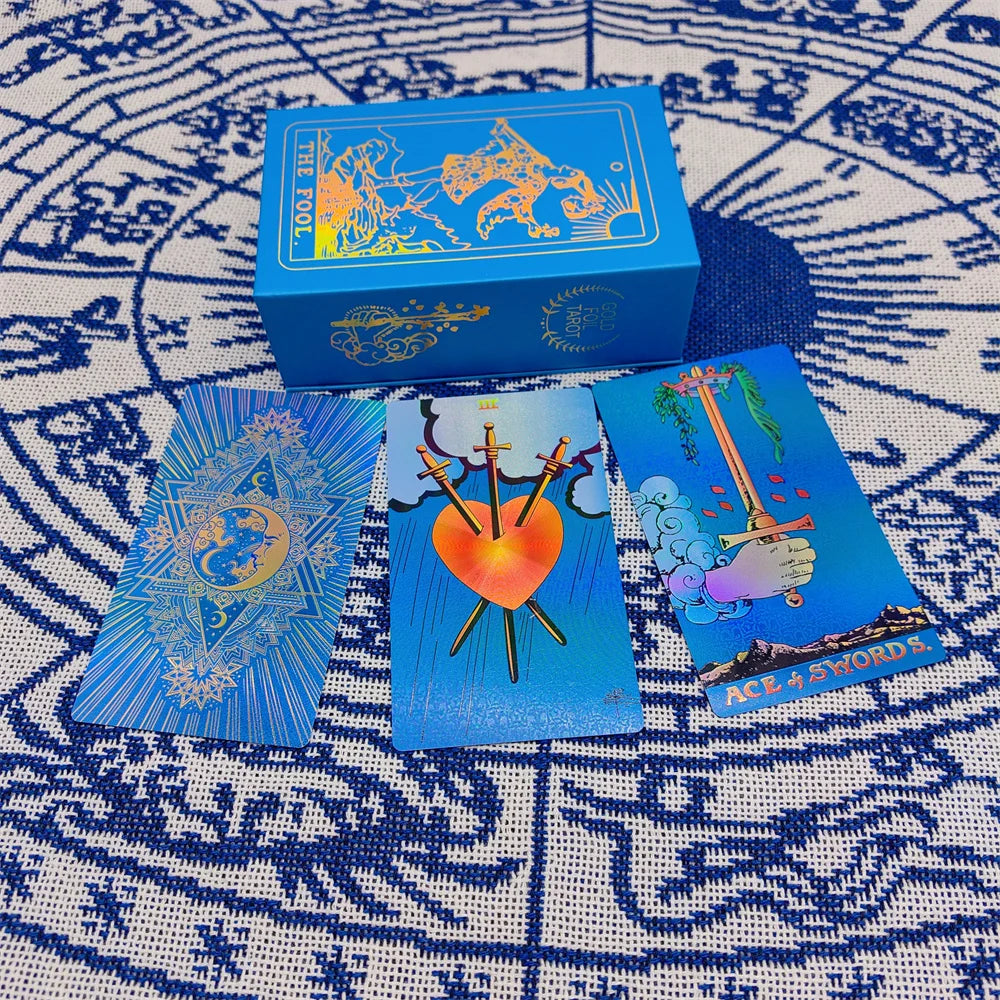 Jeu de société élégant, cartes de tarot avec dorure, bon cadeau, cartes d'oracle divinatoires, pour prédire l'avenir et l'amour