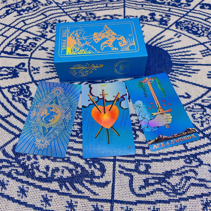 Jeu de société élégant, cartes de tarot avec dorure, bon cadeau, cartes d'oracle divinatoires, pour prédire l'avenir et l'amour