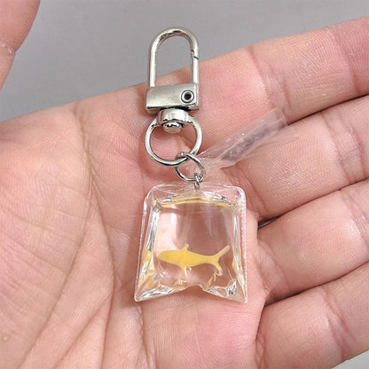Creative Simulation Goldfish Keychain | Transparent Carp Pendant for Backpack