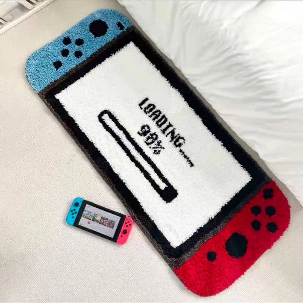 VIKAMA Tapis en forme de manette de jeu en peluche de dessin animé pour chambre d'enfant, aire de jeu, tapis de sol décoratif, décoration d'intérieur