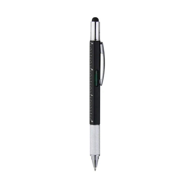 7 in 1 Multifunction Ballpoint Pen | EDC Hand Tool with Ruler Screwdriver Stylus Level