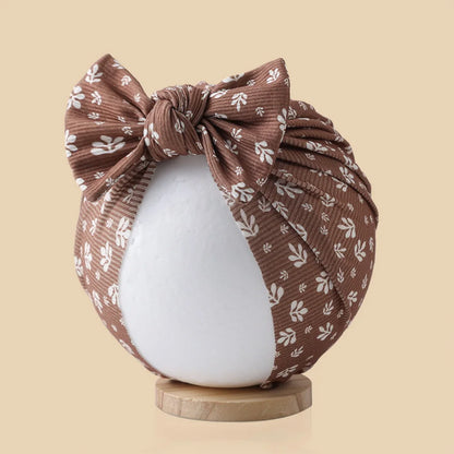 Baby Turban Hats with Prints | Soft Knit Newborn Caps
