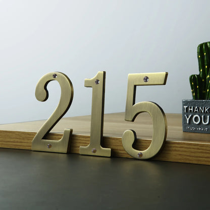1Pcs 3Inch Metal House Numbers with M2 Screws Solid Zinc Alloy Mailbox Numbers 3D Address Numbers for Outside House Apartment