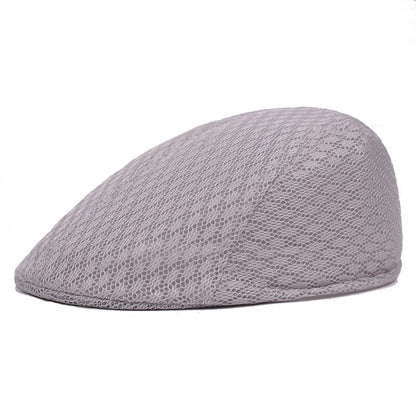 Breathable Mesh Beret Hat for Summer | Unisex Newsboy Flat Cap