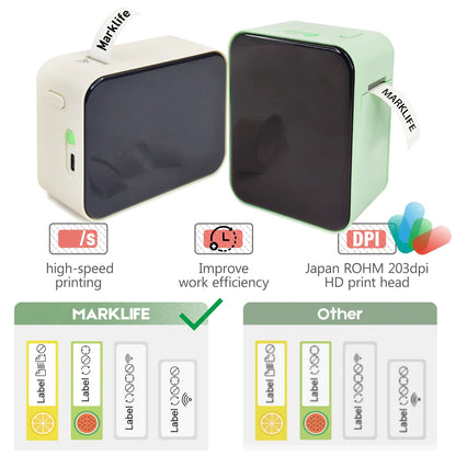 Mini Portable Thermal Label Printer Wireless Bluetooth Sticker Tag Maker P15