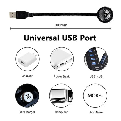 Voice Control Starry Sky Night Light | USB Powered Galaxy Projector