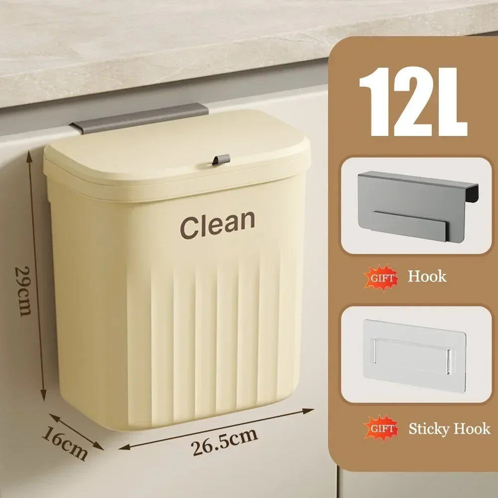 Wall-Mounted Kitchen Trash Can