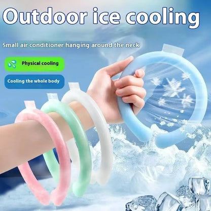 Outdoor Summer Neck Cooling Tube | Reusable Ice Ring for Hiking, Cycling, and Fishing