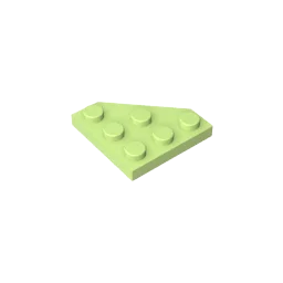 Gobricks GDS-556 Wedge Plate 3 x 3 Cut Corner | Compatible Building Block for DIY