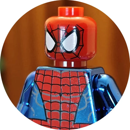 Mr Gold Building Blocks Mini Figure | Compatible Electroplate Plating Gold Chrome Action Figure Toy